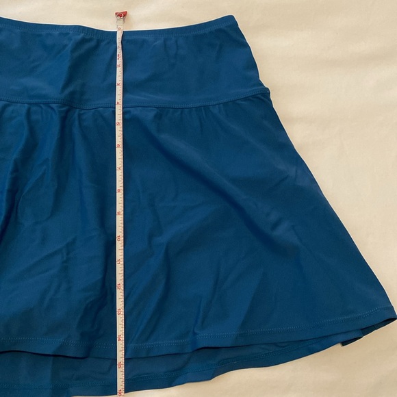 Shapermint Essentials High Waisted Full Coverage Swim Skirt, Ocean Blue, XL - Picture 11 of 13